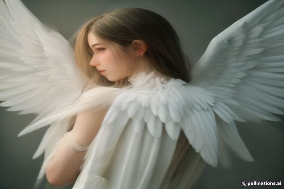 Guardian angel presence protecting with calm spiritual light