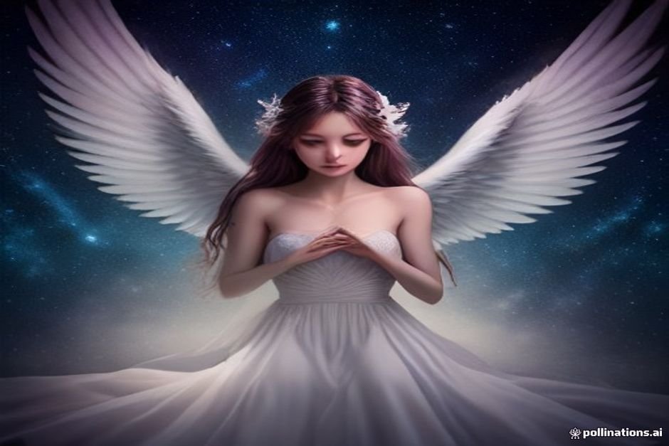 Celestial representation of angelic spiritual connection