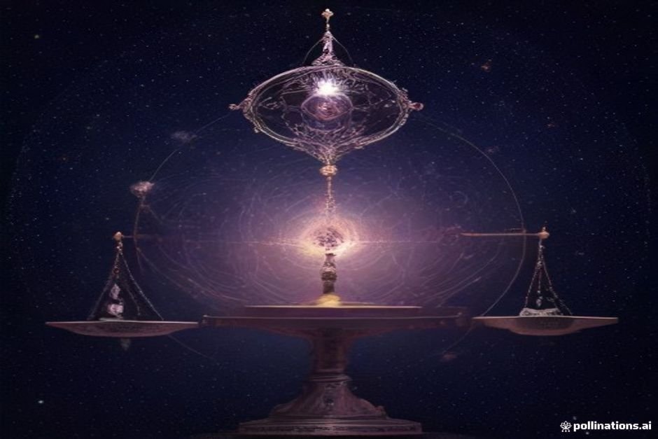 Symbolic balance imagery connected to angel number guidance