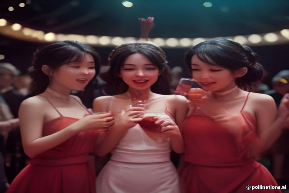 Friends toasting with happy excitement