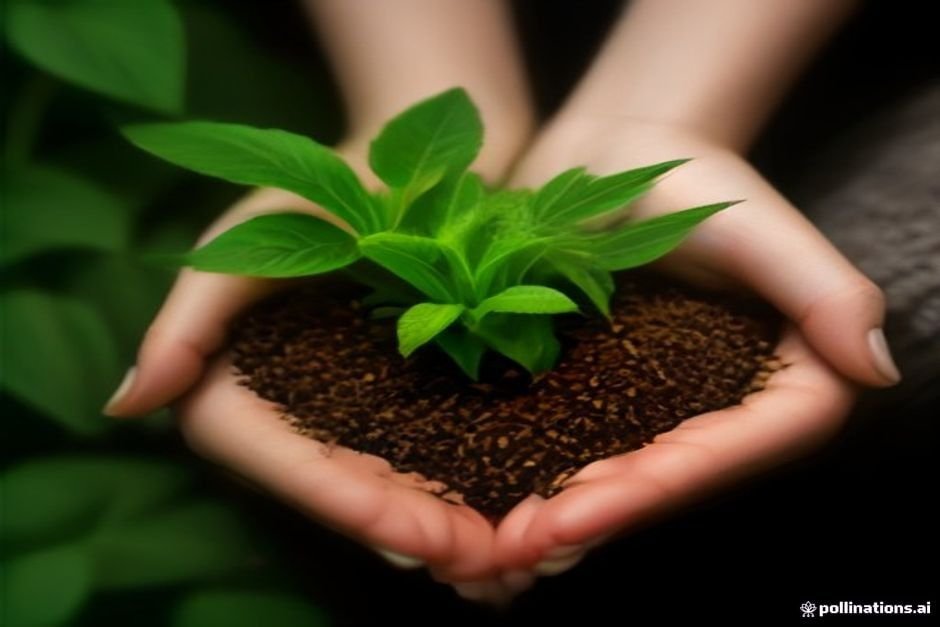 Growing plant representing healing and transformation journey
