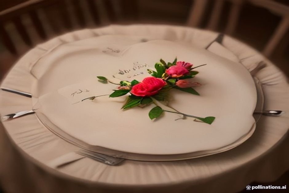 Elegant dinner setting with love quote place card