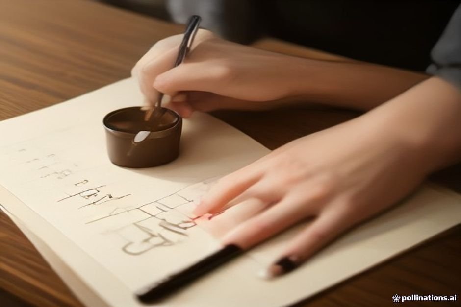 Thoughtful man writing heartfelt love letter at wooden table
