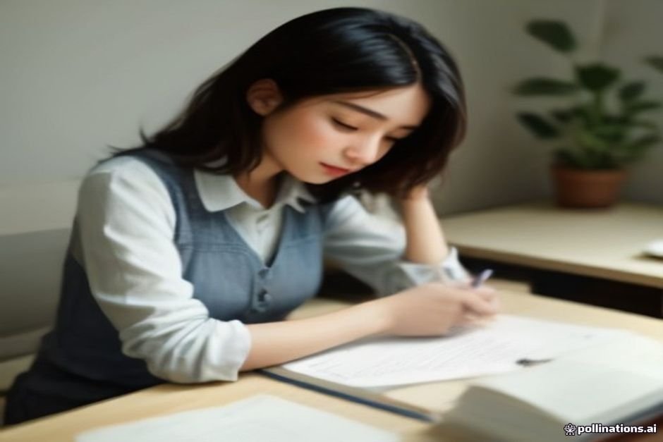 focused woman journaling thoughts in quiet morning