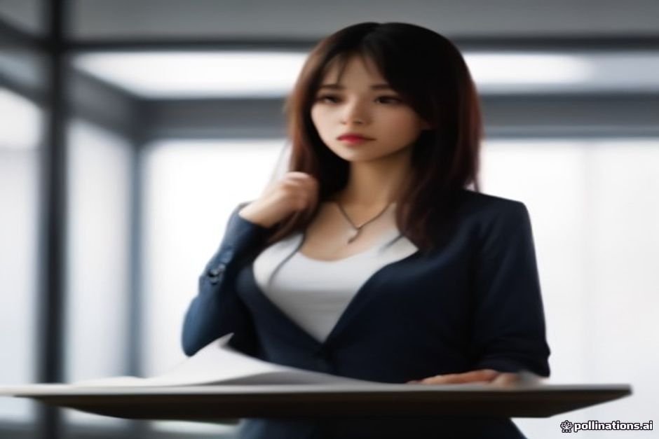 Confident woman giving public presentation bravely