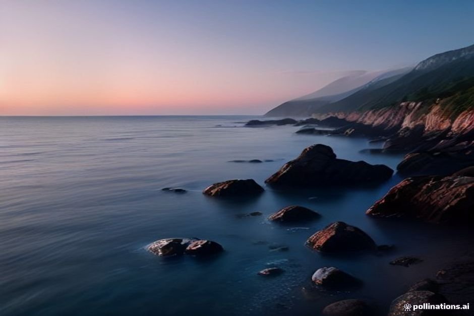 Tranquil seascape embodying the healing power of silence