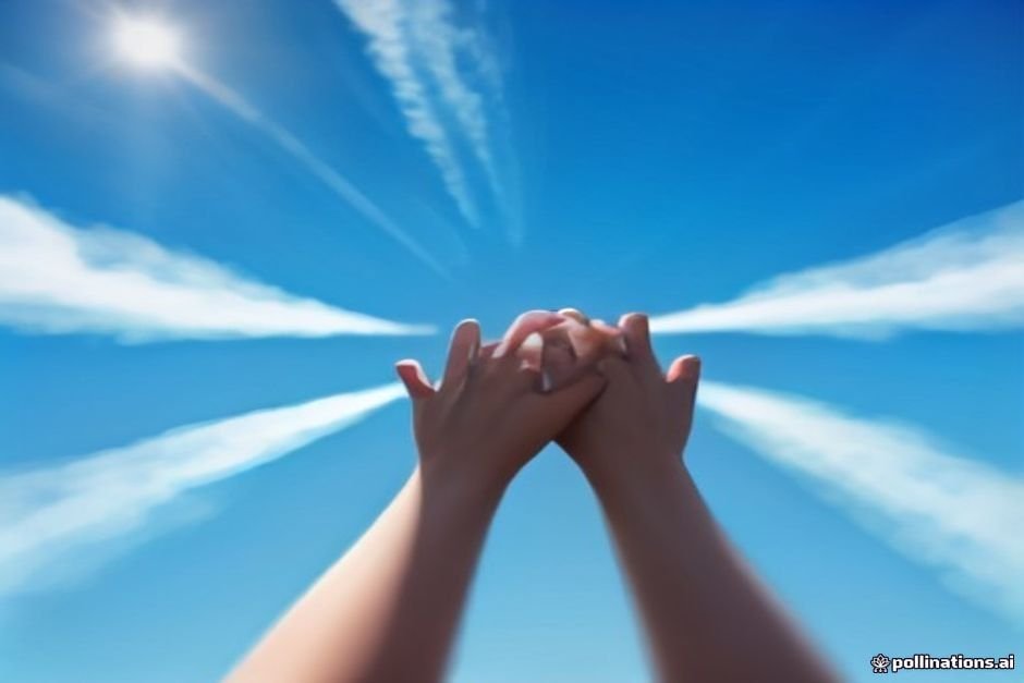 Hands reaching skyward expressing courage and authentic living