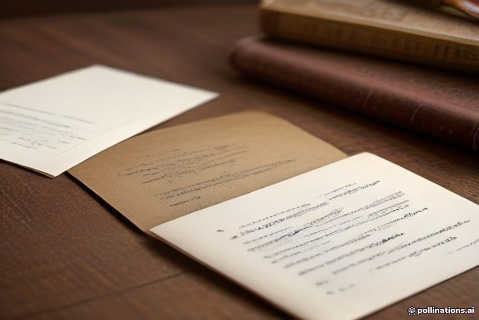 Heartfelt letter and cherished photos arranged on rustic surface